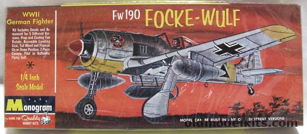 Monogram 1/48 Focke-Wulf FW-190 A-8/R-3 - A-7/R2 - A7/R3 - A-5/U8 - A-8/R1 - A-5/U3 Tropical - Four Star Issue, PA107-100 plastic model kit